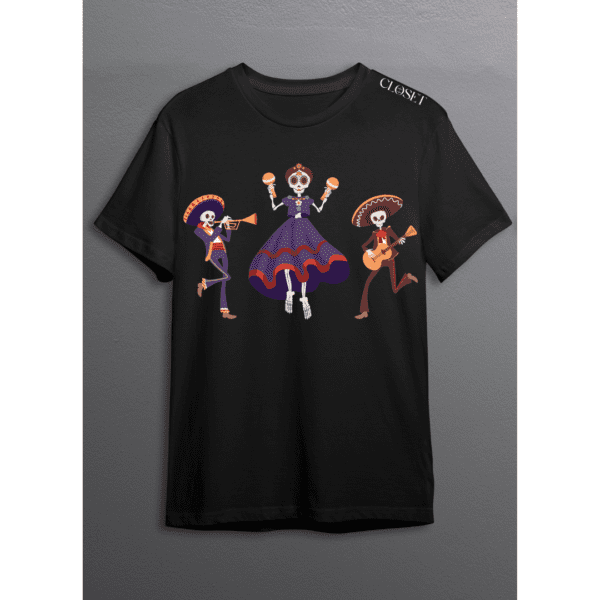 Muertos Halloween Skeleton Band Tee