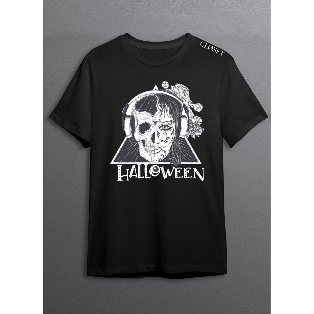 Skull DJ Halloween Tee