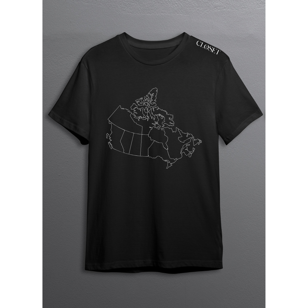 Monochrome Canada Map Tee