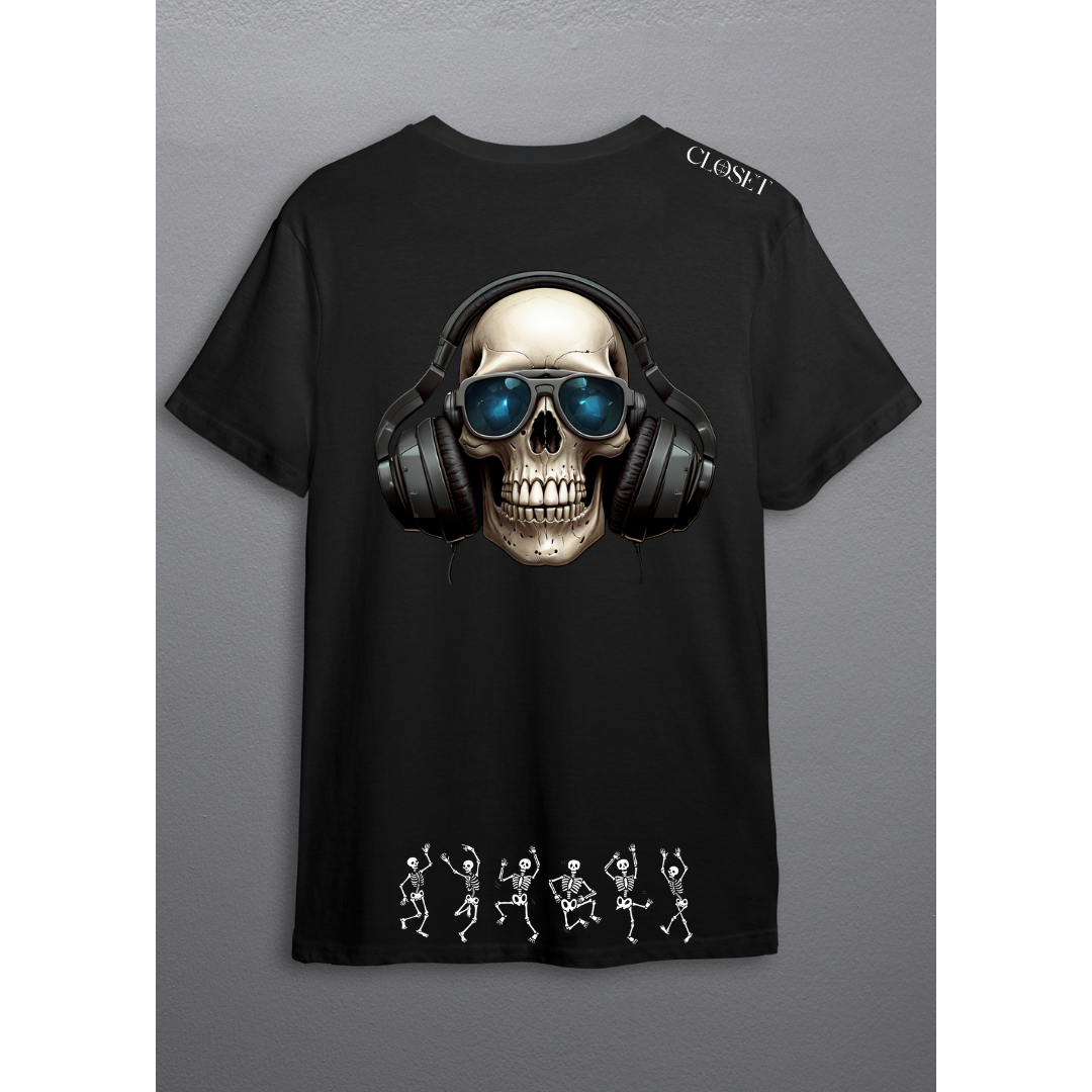Skull DJ Halloween Tee