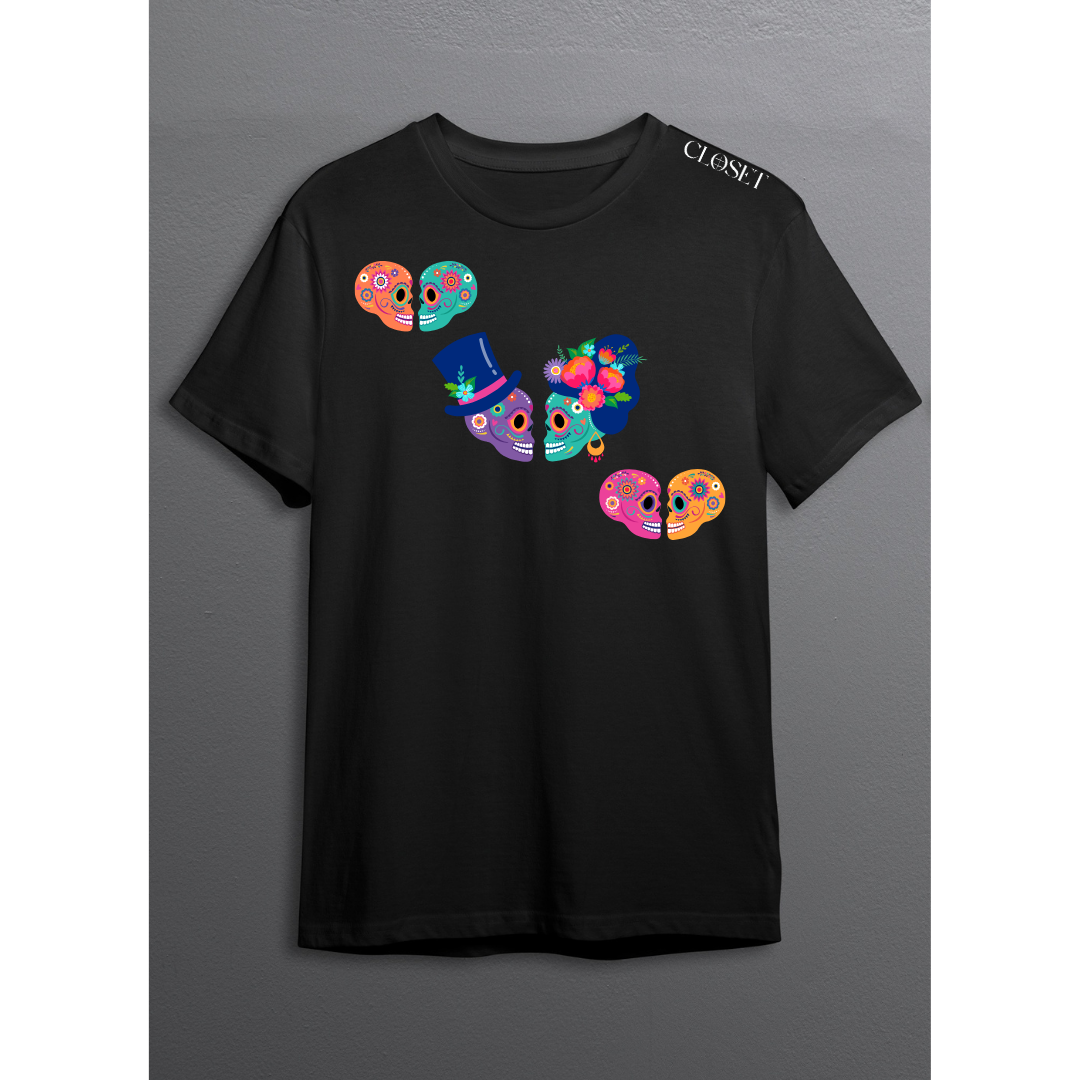 Colorful Calavera Romance Tee
