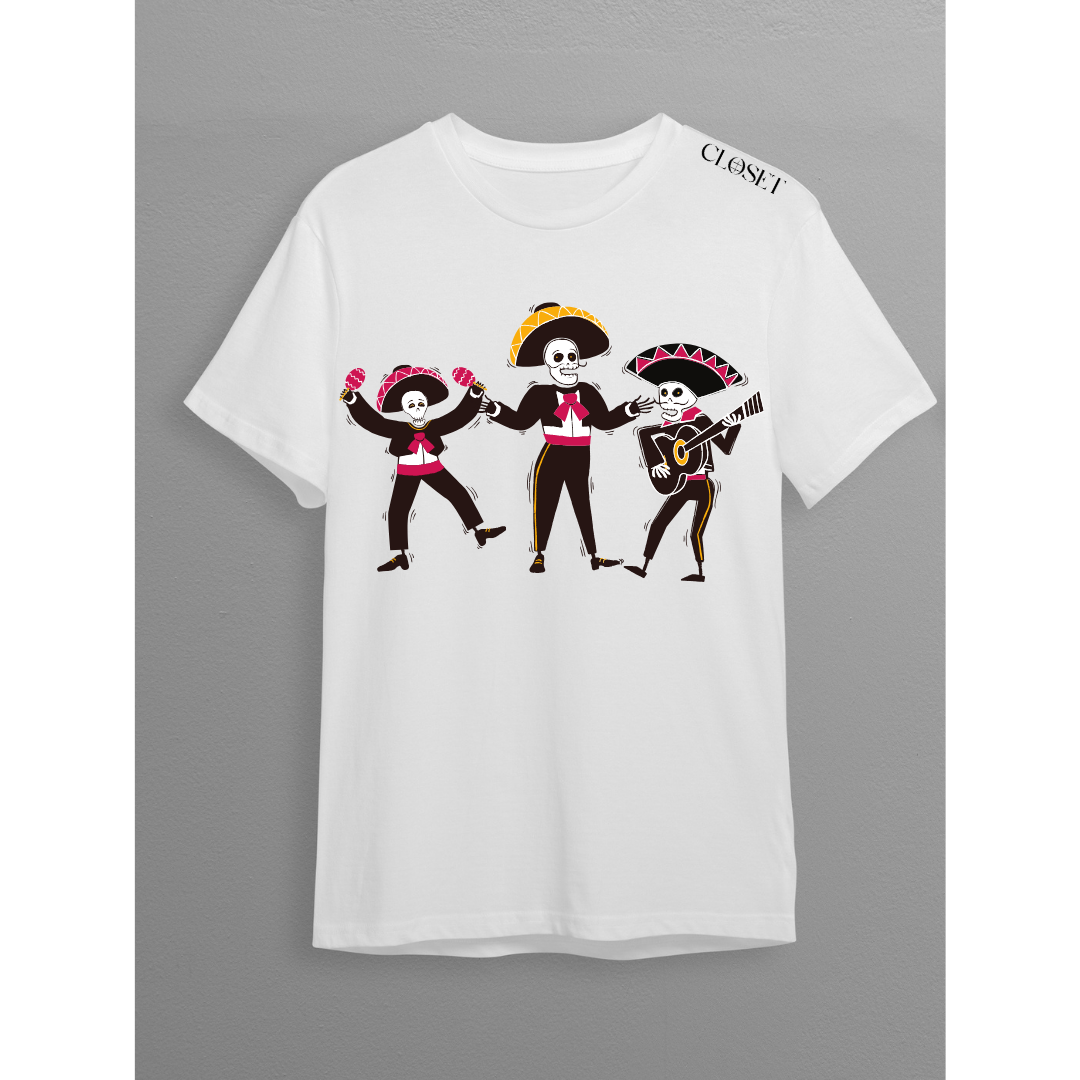 Mariachi Skull Band Tee